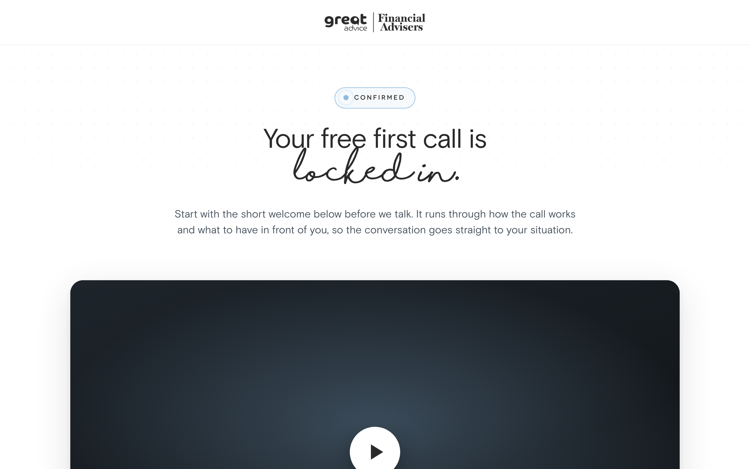 Confirmation page preview