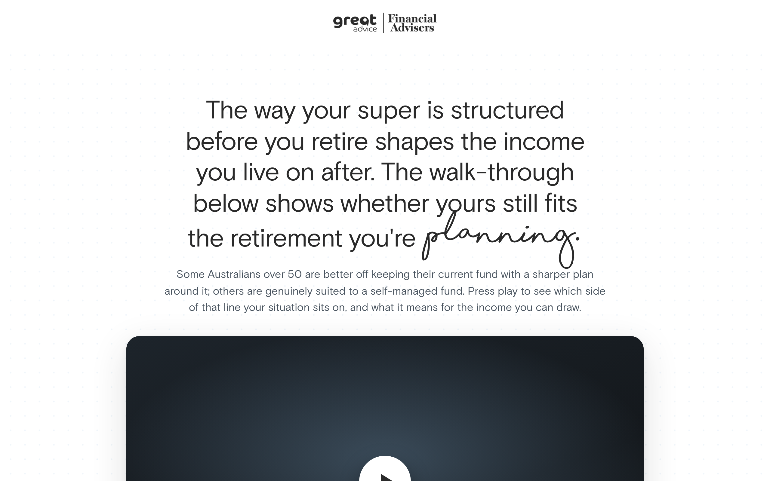 Landing page preview